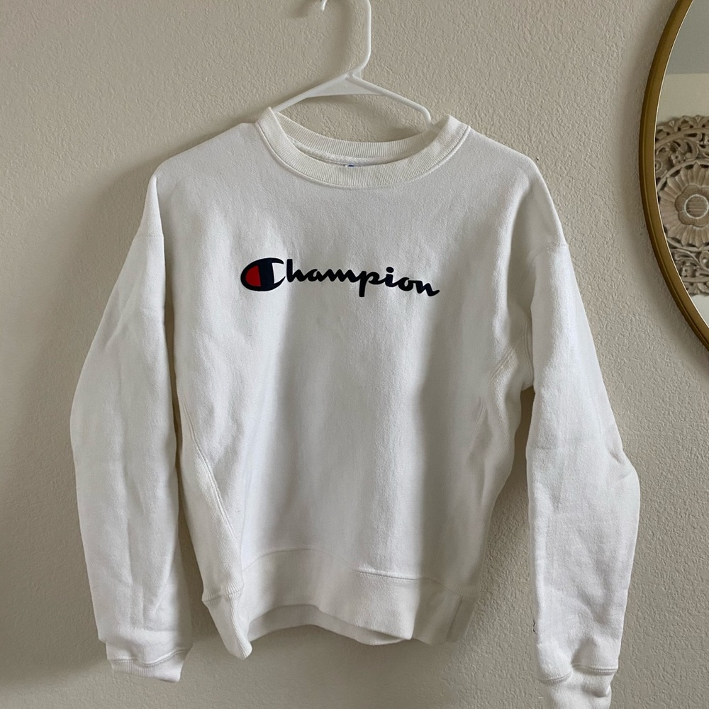 Champion White Crewneck